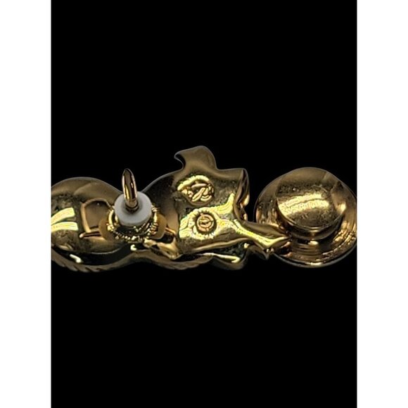 Swarovski Society Members Lapel Pin Masquerade Trilogy Mask Tabac 1999 Retired - Picture 9 of 10